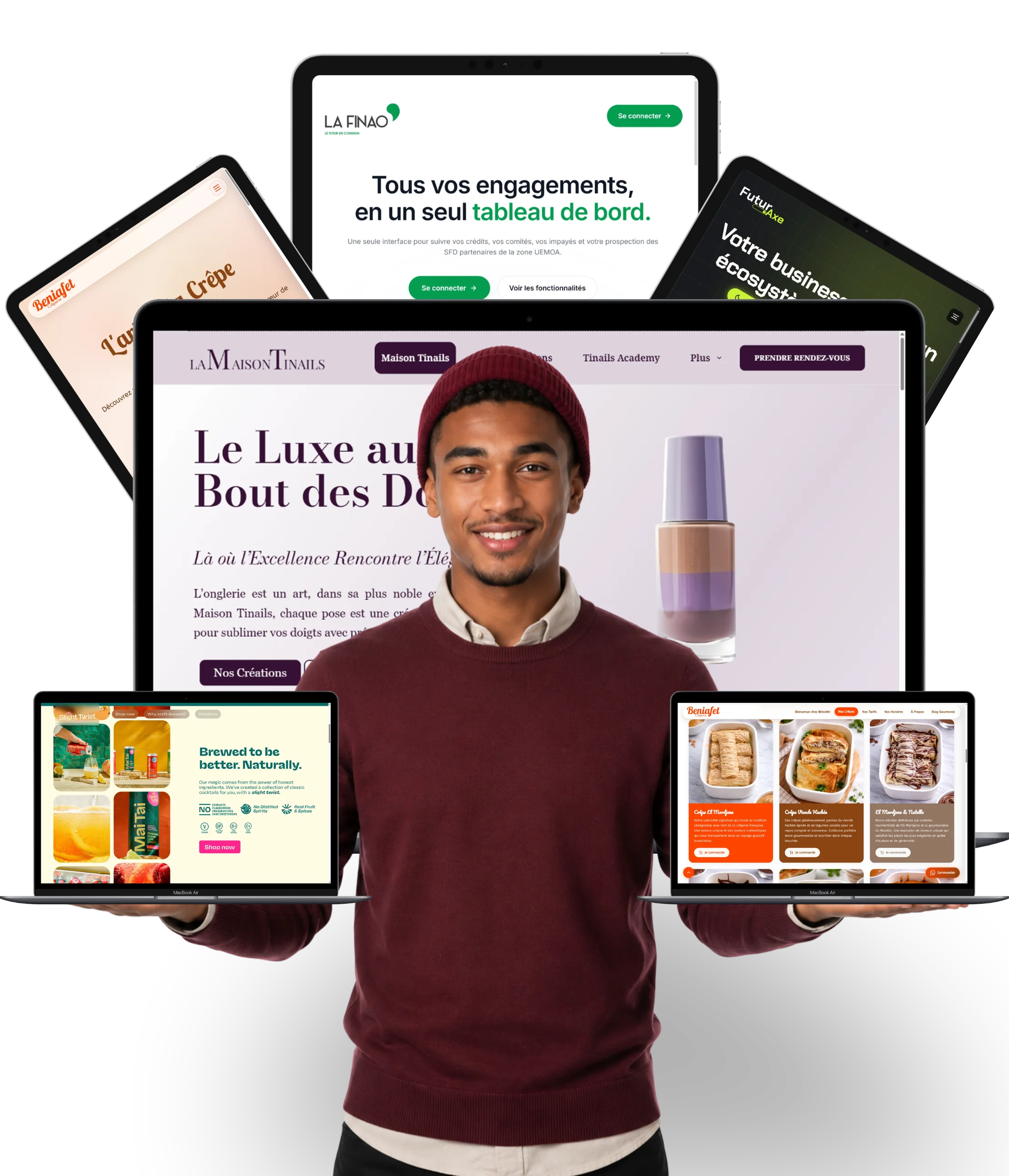 Illustration d&rsquo;un site web con&ccedil;u par FuturAxe